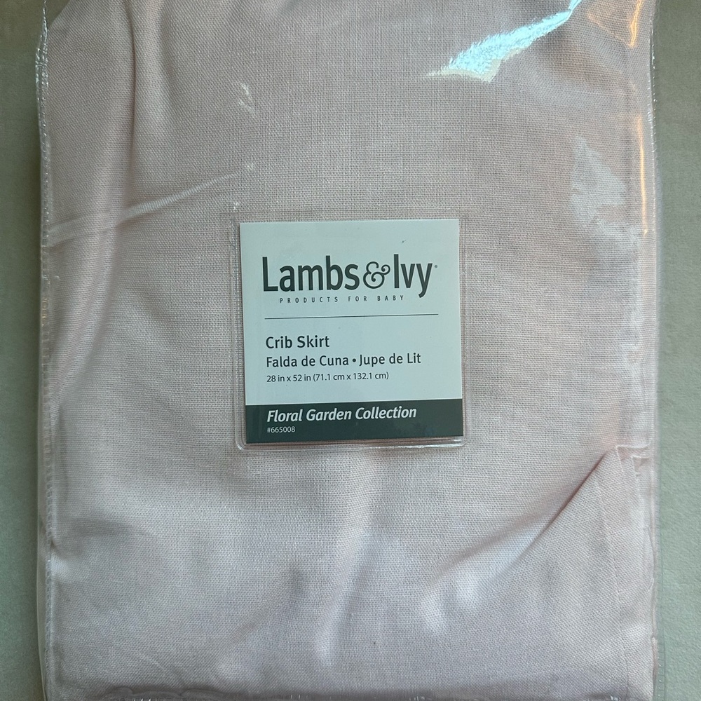 Lamb & Ivy Light Pink Crib Skirt